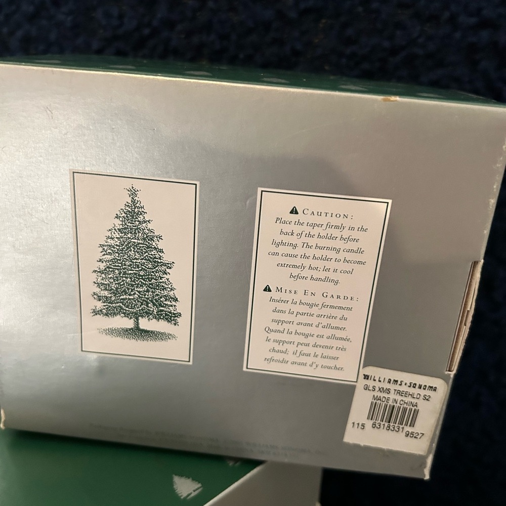 Williams Sonoma 🌲 Christmas Tree 🌲 candle holder w/ with new taper candles - Picture 5 of 5